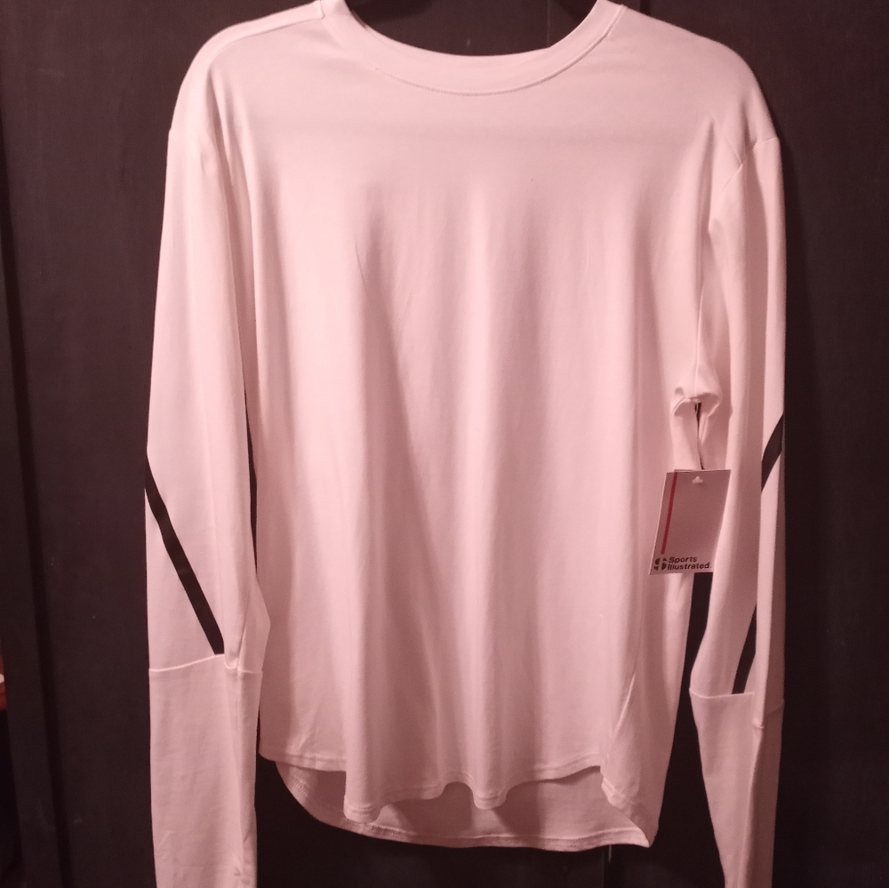 Men's white athletic wear pullover